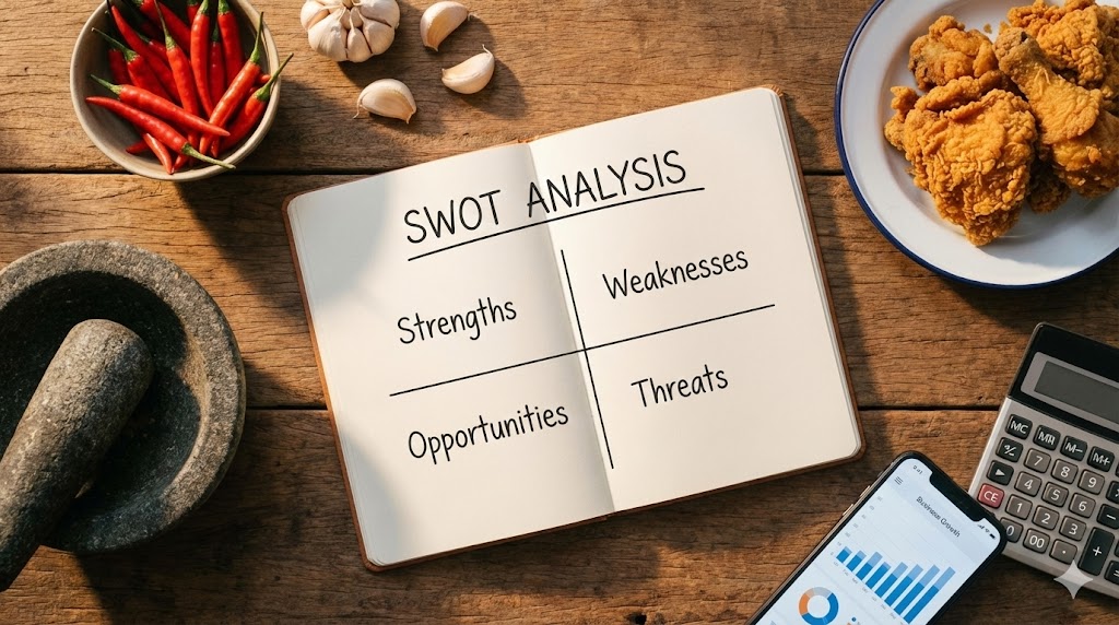contoh analisis swot usaha makanan